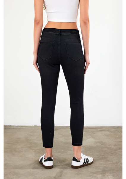 Kadın Gabriella Black Skinny Jean Pantolon (Lyocell)