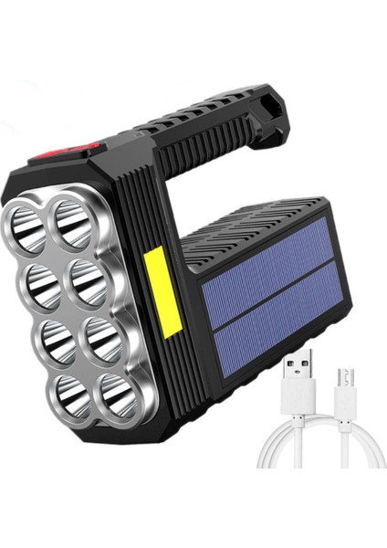 LED El Fenerleri Güneş Dinamo Fener Şarj Edilebilir Troch Güçlü Ultra Parlak Dış Mekan Balık Çok Fonksiyonlu Projektör Dış Aydınlatma (Yurt Dışından) modelleri