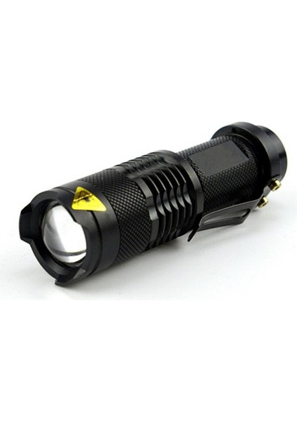 Mini El Feneri 2000 Lümen Cree Q5 LED Torch AA/14500 Ayarlanabilir Zoom Odak Torch Lambası Penlight Su Geçirmez Dış Mekan (Yurt Dışından)