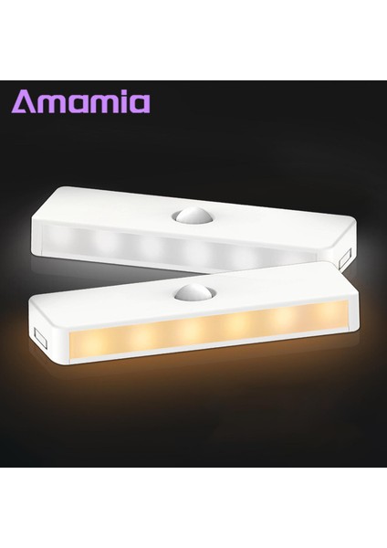 Amamia Hareket Sensörü Lambası Göze Çarpan Olmayan USB Hareket Sensörü LED Lamba Başucu Aydınlatma Aracı (Yurt Dışından)