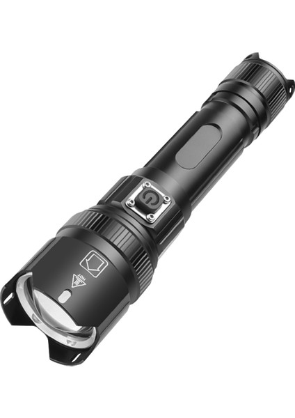 En Güçlü LED El Feneri Yüksek Güçlü Torç Işığı Şarj Edilebilir El Feneri 18650 Usb, P50 (Yurt Dışından)