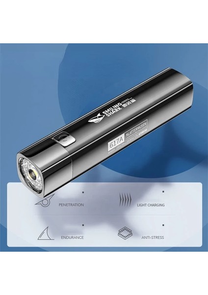 Mod Süper Parlak LED El Feneri 1200 Mah Gece Sürüş Kamp LED Işık Için USB Şarj Kablosu ile (Yurt Dışından)