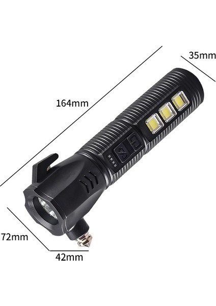Cob LED El Feneri Torch Cob Flaş Işığı Acil Araç Emniyet Çekiç Kamp Için Çalışma Işığı (Yurt Dışından) fırsatları
