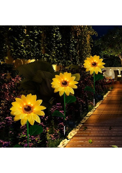 Güneş Ed Ayçiçeği Işıkları 2 Paket Güneş Bahçe Bahis Işıkları Bahçe Veranda Çim Yard Sundurma Geçit Dekorasyonu (Yurt Dışından)