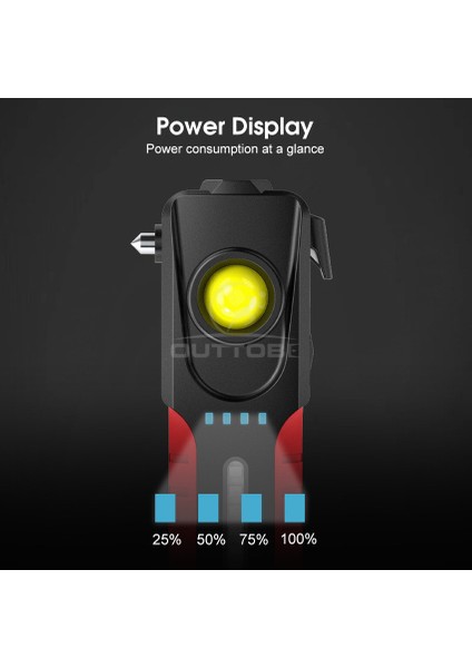 Outtobe Işık Çok Fonksiyonlu Işık Dış Mekan LED Işığı Su Geçirmez Işık Uyarı Işığı Torchlight Taşınabilir Ev Acil Durum Lambası Pencere Kırıcı ile Manyetik Emme (Yurt Dışından) fırsatları