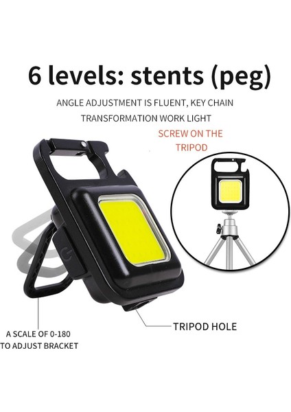 【eğlenceli Canlı】 Mini Parlama Cob El Feneri USB Şarj Çok Fonksiyonlu Dış Mekan Acil Durum Lambaları Güçlü Manyetik Onarım Çalışması Kamp Işığı (Yurt Dışından) fiyatları
