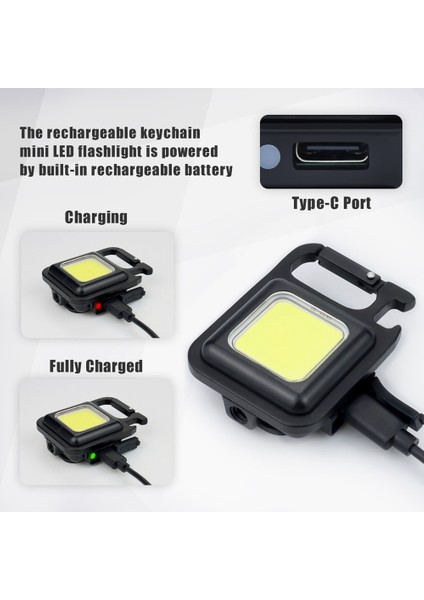 【eğlenceli Canlı】 Mini Parlama Cob El Feneri USB Şarj Çok Fonksiyonlu Dış Mekan Acil Durum Lambaları Güçlü Manyetik Onarım Çalışması Kamp Işığı (Yurt Dışından) modelleri