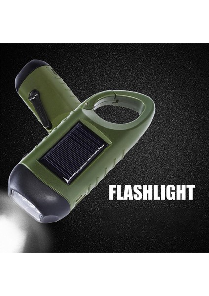 LED El Feneri El Krank Dinamo Torch Fener USB Şarj Açık Kamp Için Güneş Çadır Işığı (Yurt Dışından)