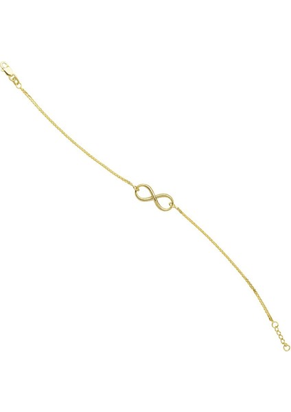 14 Ayar Altın Sonsuzluk Sembol Bileklik Altın Bileklik