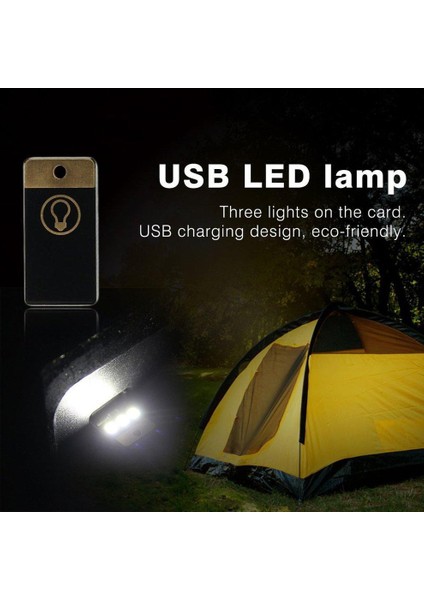 Ef 2016 Mini USB Güç LED Işık Cep Kartı Lambası Taşınabilir Gece Kampı (Yurt Dışından)