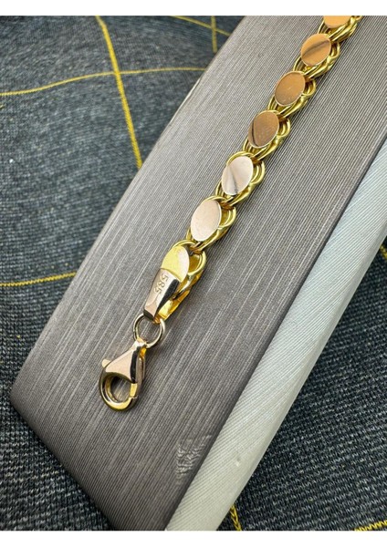 14 Ayar Altın Pullu Halep Bileklik 4mm Altın Pullu Bileklik modelleri