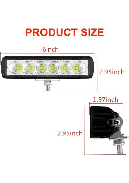 Hyqzltca LED Tekne Işıkları, 6 Inç Deniz Güverte Rıhtım Işık Tekne Sel Serpme Işık Çubuğu, Tekne Farları, 12/24V LED Işıklar (Yurt Dışından) modelleri