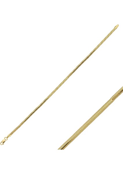 14 Ayar Altın Balıksırtı Italyan Kadın Altın Bileklik 2,5mm fırsatları
