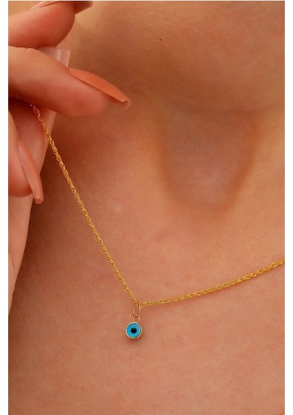 14 Ayar Altın Mini Gözlü Halat Burgu Zincir Kolye Kadın indirimleri