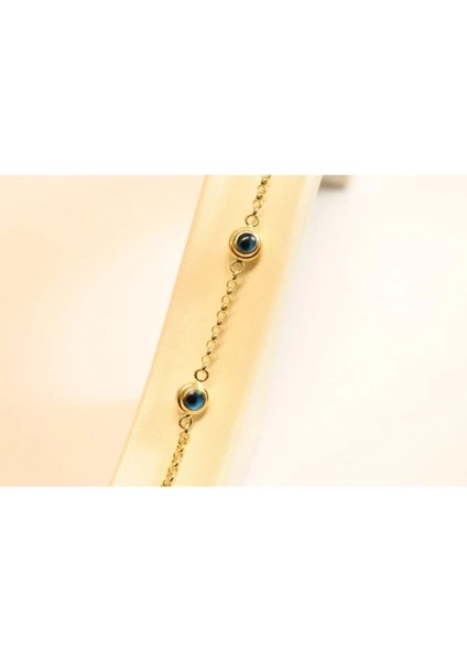 Altın Nazar Boncuklu Bileklik 14 Ayar modelleri