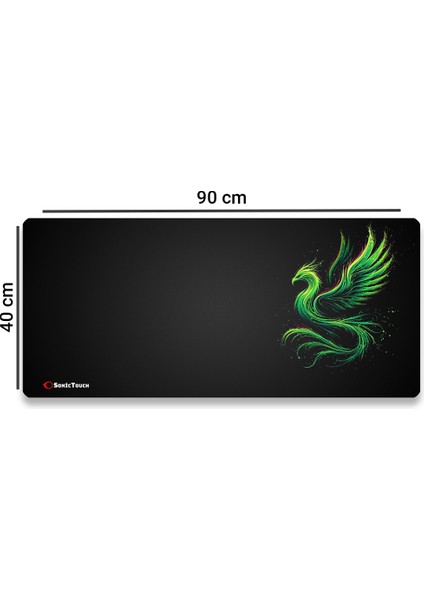 Ultragrand Siyah Neon Yeşili Anka Kuşu Dikişsiz Xxl Gaming Oyuncu Masaüstü Klavye Mouse Pad 40X90CM fiyatları