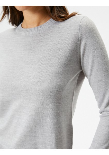 Triko Kazak Bisiklet Yaka Uzun Kollu Basic Kaşmir Dokulu indirimleri