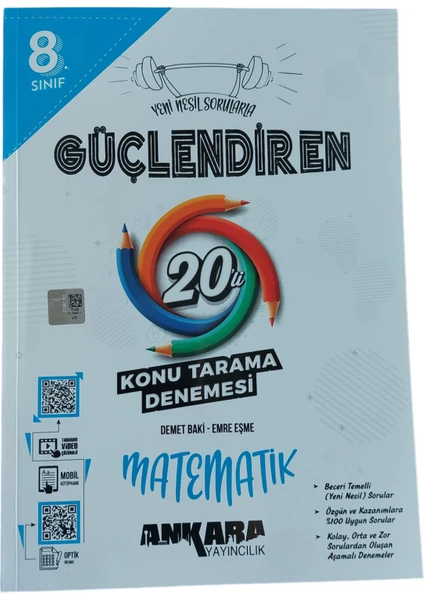 Ankara Yayıncılık 8.Sınıf  Matematik Güçlendiren 20'li Deneme