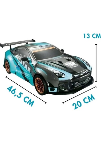 Uzaktan Kumandalı Işıklı Hızlı Yarış ve Drift Arabası 2.4 Ghz 25 Km Hız Yapan Rc Araba 1:10 Ölçek