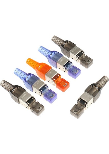 Aletsiz Korumalı Kristal Kafa Ftp RJ45 Cat 7/CAT6A/CAT8 Sonlandırma Fişi Cat7 Konektörü CAT6A Konnektörleri Modüler 22-26AWG (Yurt Dışından) indirimleri