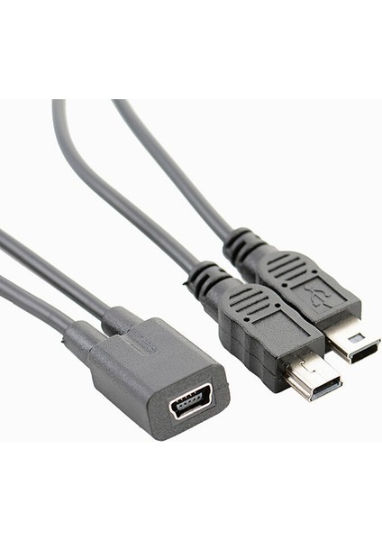 Mini USB 5pin Dişi Mini USB 5pin Erkek + Mini USB Erkek Y Splitter 1 Ila 2 Dönüştürücü Şarj Kablosu 30 cm (Yurt Dışından) fiyatları