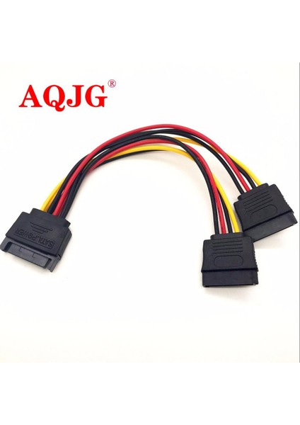 Sata 15PIN Erkek 2 Sata 15 Pin Dişi Güç Kablosu Adaptörü 15-Pin HDD Splitter 15 P Sata Konektörü Pc Bilgisayar Için Besleme Kablosu (Yurt Dışından)