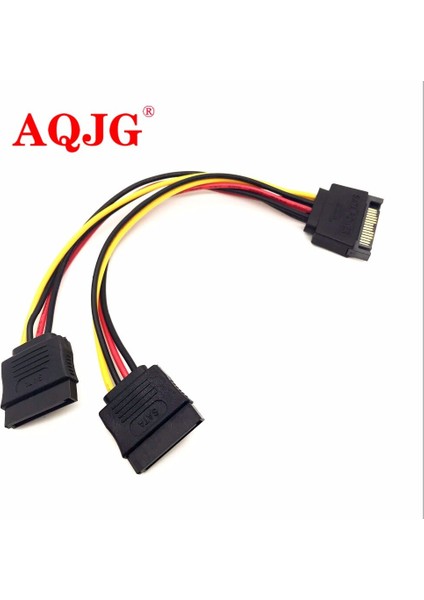 Sata 15PIN Erkek 2 Sata 15 Pin Dişi Güç Kablosu Adaptörü 15-Pin HDD Splitter 15 P Sata Konektörü Pc Bilgisayar Için Besleme Kablosu (Yurt Dışından)