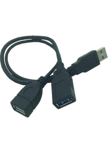 USB 3.0 Erkek - Çift USB Dişi 2.5 Için Ekstra Güç Veri Y Uzatma Kablosu (Yurt Dışından) modelleri