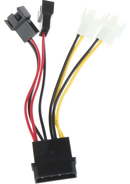 1 Adet 4pin 3pin Fan Güç Kablosu Adaptörü 12 V * 2/ 5 V * 2 Bilgisayar Soğutma Fanı Kabloları Cpu Pc Kasa Fanı (Yurt Dışından)