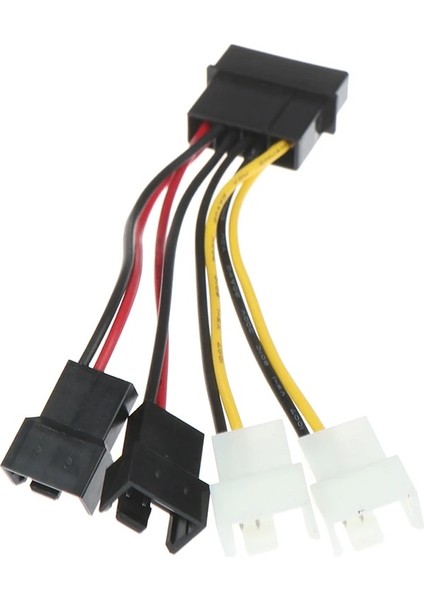 1 Adet 4pin 3pin Fan Güç Kablosu Adaptörü 12 V * 2/ 5 V * 2 Bilgisayar Soğutma Fanı Kabloları Cpu Pc Kasa Fanı (Yurt Dışından)