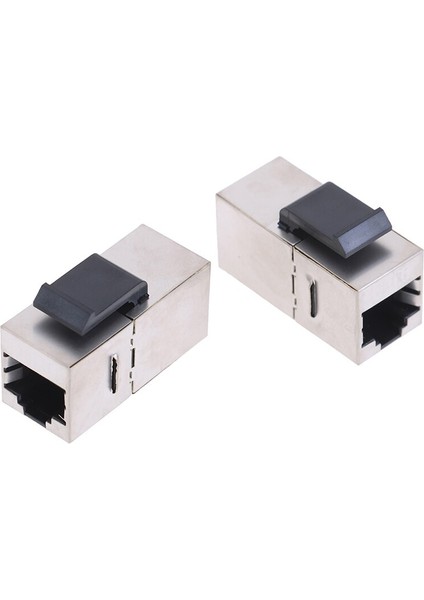 1 Adet RJ45 Keystone Jack Cat6 Korumalı Modüler Çoğaltıcı Mandalı 8P8C Konnektörleri Ethernet Lan Ağ Uzatma Kablosu Adaptörü (Yurt Dışından)