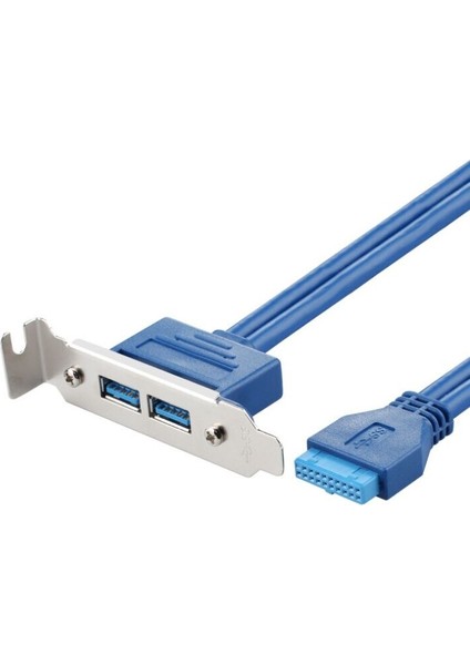 Yüksek Hızlı USB 3.0 Arka Panel Genişletme Braketi - 20 Pinli Başlık Kablosu 2 Portlu Anakart Pc Için (Yurt Dışından)
