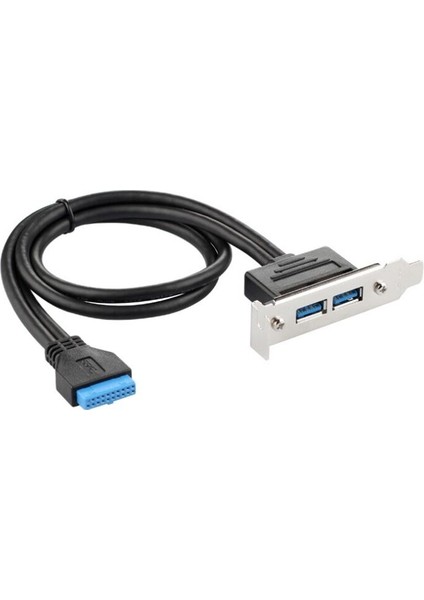 Yüksek Hızlı USB 3.0 Arka Panel Genişletme Braketi - 20 Pinli Başlık Kablosu 2 Portlu Anakart Pc Için (Yurt Dışından)