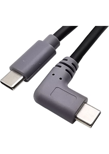 Tip-C Erkek USB 3.1 Tip-C Erkek 90 Derece Açı Dönüştürücü Cep Telefonu U Disk Mobil Sabit Disk Için Otg Adaptör Veri Kablosu (Yurt Dışından)