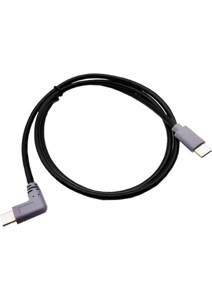 Tip-C Erkek USB 3.1 Tip-C Erkek 90 Derece Açı Dönüştürücü Cep Telefonu U Disk Mobil Sabit Disk Için Otg Adaptör Veri Kablosu (Yurt Dışından)