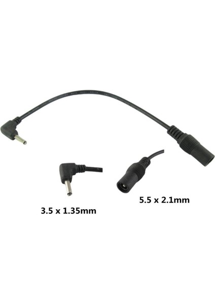 2x Cctv Dc Güç 5.5x2.1mm Dişi Sağ Açı 3.5X1.35MM Erkek Adaptör Kablosu Bağlantı Kablosu 20 cm (Yurt Dışından) fiyatları