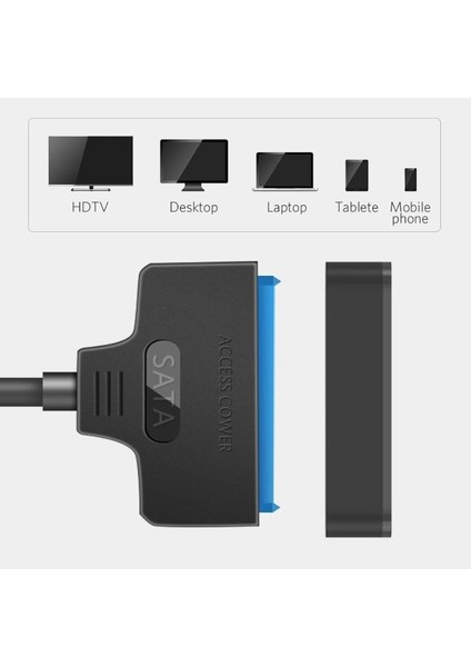 USB 3.0 - Sata7 + 15PIN Sabit Disk Kablosu Dönüştürücü 2,5 Inç SSD Sabit Disk Bilgisayar Bağlantısı ve Konektörü (Yurt Dışından) fiyatları