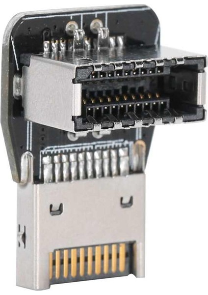 Ön Type-E Adaptör Başlığı Pc Anakart Usb3.1 10G 90 Derece Direksiyon Dirseği Dönüştürücü PH74A (Yurt Dışından)