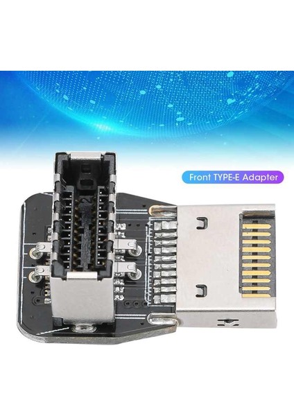 Ön Type-E Adaptör Başlığı Pc Anakart Usb3.1 10G 90 Derece Direksiyon Dirseği Dönüştürücü PH74A (Yurt Dışından)