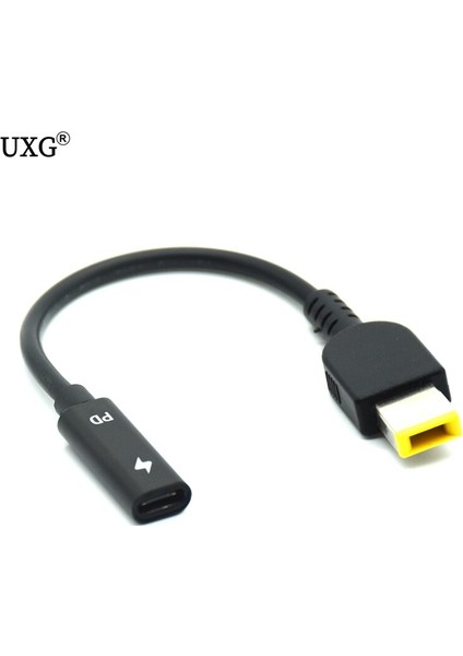 Dizüstü Dc Güç Adaptörü Konnektör Fişi Dönüştürücü Kablo Kordonu USB Tip C Dişi Kare Fiş Şarj Cihazı Lenovo T460S E470 T450 (Yurt Dışından) fırsatları