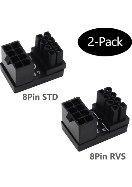 Atx 8-Pin Dişi 8pin MALE180 Derece Açılı Güç Adaptörü Yukarı + Aşağı Masaüstü Pc Bilgisayar Grafik Ekran Kartı Için (Yurt Dışından)