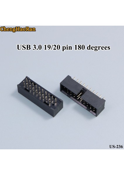 Chenghaoran 2 Adet/grup Basit Boynuz Koltuk Bakır Pin Düz Pin Isp Indir Arası USB 3.0 19/20 Pin 180 Derece (Yurt Dışından) fiyatları