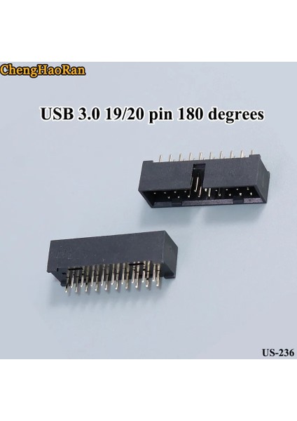 Chenghaoran 2 Adet/grup Basit Boynuz Koltuk Bakır Pin Düz Pin Isp Indir Arası USB 3.0 19/20 Pin 180 Derece (Yurt Dışından) fırsatları