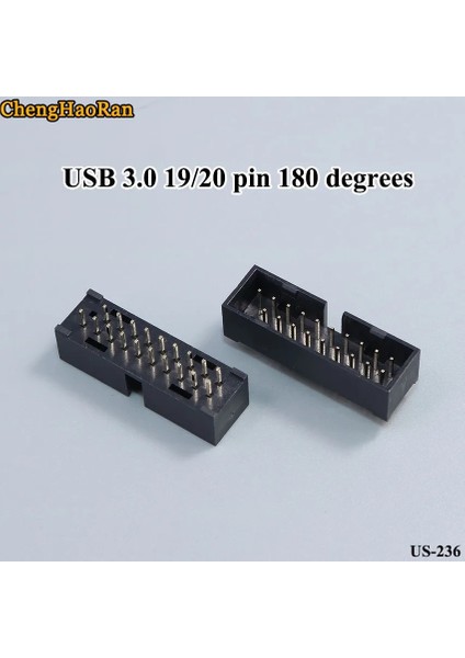 Chenghaoran 2 Adet/grup Basit Boynuz Koltuk Bakır Pin Düz Pin Isp Indir Arası USB 3.0 19/20 Pin 180 Derece (Yurt Dışından) indirimleri