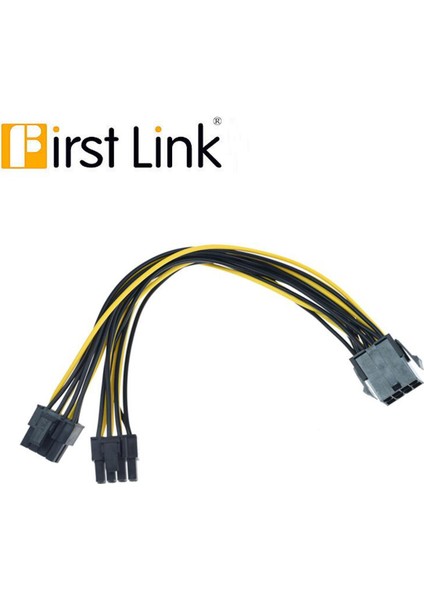8pin To 2X8PIN Pcie Çift 8pin 8pin-2x(6+2pin) Grafik Ekran Kartı Güç Kablosu Uzatma Kablosu 25 cm (Yurt Dışından)