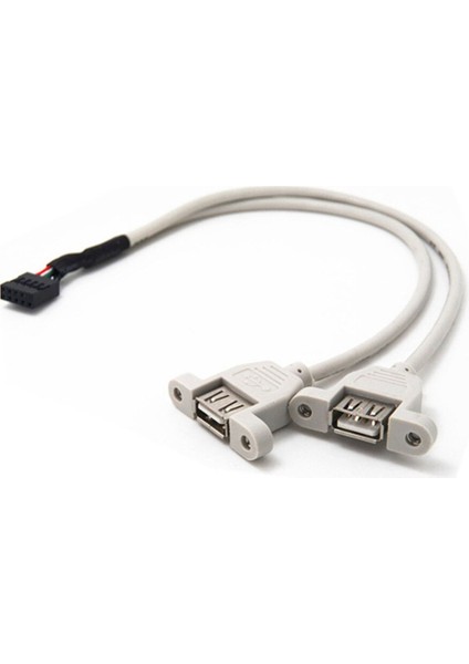 30CM USB 2.0 A Tipi Dişi Vidalı Anakart 9p Başlık Kablosu Braketli 2 USB Bölme Hattı (Yurt Dışından) fırsatları