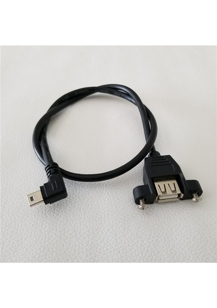90 Derece Sağ Açı 5pin Mini B Erkek USB A Dişi Veri Kablosu Hattı Panel Montajı 50 cm (Yurt Dışından) fiyatları
