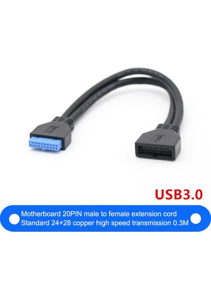 San Gold USB Uzatma Kablosu Usb3.0 20PIN Dişi USB 3.0 20 Pin Erkek Uzatma Kablosu Anakart Anakart Kablo Genişletici (Yurt Dışından)