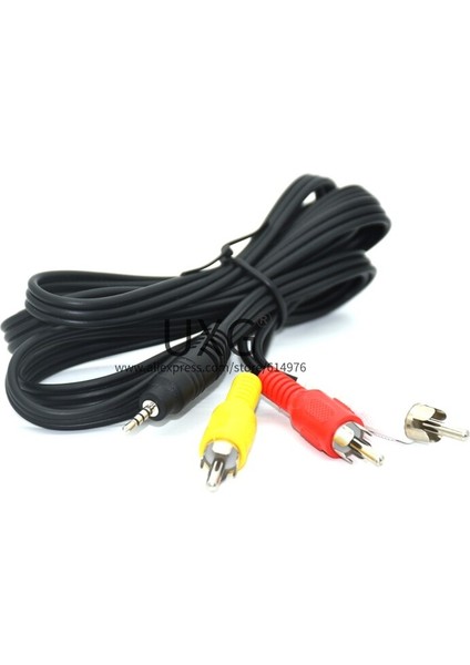 2.5mm Mini Stereo Aux Erkek 3rca Erkek Fiş Konnektör Adaptörü Ses Av Video Kablo Kordonu 1.5 M/5ft (Yurt Dışından) fiyatları