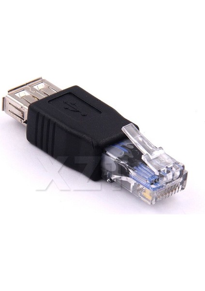 San Gold Kristal Kafa RJ45 Erkek USB 2.0 Af A Dişi Adaptör Konnektörü Dizüstü Lan Ağ Kablosu Ethernet Dönüştürücü Adpater (Yurt Dışından)